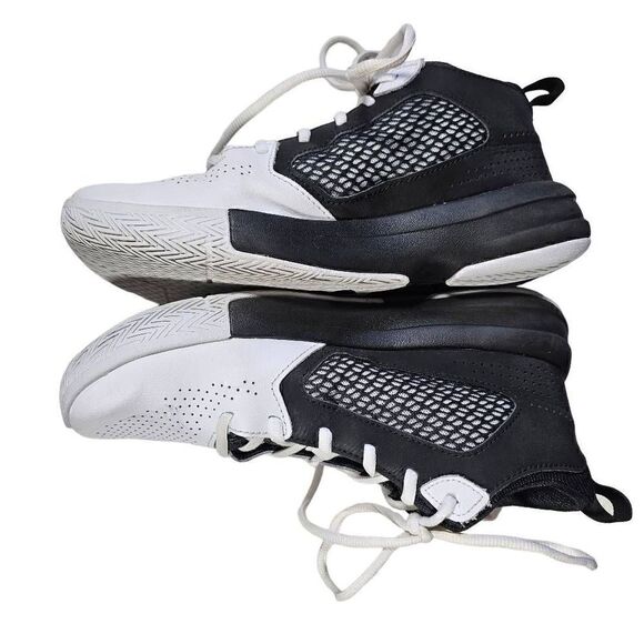 Under Armour Unisex White Black Lockdown 5 Athletic Basketball Shoes Sz M8/W9.5